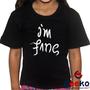 Imagem de Camiseta Infantil BTS 100% Algodão Im Fine Geeko