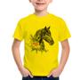 Imagem de Camiseta Infantil Cavalo e Flores - Foca na Moda