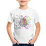 Imagem de Camiseta Infantil Cérebro Analítico e Criativo - Foca na Moda