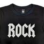 Imagem de Camiseta infantil curto preto com estampa Rock