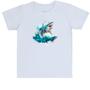 Imagem de Camiseta Infantil Divertida Megalodonte aquarela 4