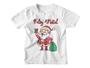 Imagem de Camiseta infantil Feliz Natal Papai Noel Branca