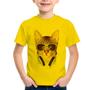 Imagem de Camiseta Infantil Gato Headphone - Foca na Moda