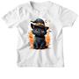 Imagem de Camiseta Infantil Halloween Cute Gato Preto Bruxo