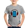 Imagem de Camiseta Infantil Headphone Smartphone - Foca na Moda