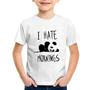 Imagem de Camiseta Infantil I Hate Mornings - Foca na Moda