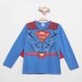 Imagem de Camiseta Infantil Kamylus com Capa Liga da Justiça Superman Menino