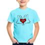 Imagem de Camiseta Infantil Love Hands  - Foca na Moda