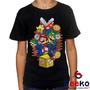 Imagem de Camiseta Infantil Mario e Luigi 100% Algodão - Super Mario Bros - Geeko