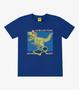 Imagem de Camiseta Infantil Meia Malha Rovi Kids Azul