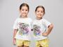 Imagem de Camiseta infantil menina estampada super poderosas algodão branca