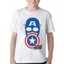 Imagem de Camiseta Infantil ou adulto Capitão América  Máscara Escudo Blusa Criança todos tamanhos