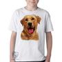 Imagem de Camiseta Infantil ou adulto Labrador Caramelo língua Blusa Criança todos tamanhos