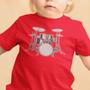 Imagem de Camiseta Infantil Unissex Baterista Instrumento Bateria Drum