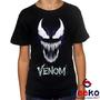 Imagem de Camiseta Infantil Venom 100% Algodão Geeko