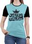 Imagem de Camiseta Jesus PLUS SIZE Feminina Gospel Criativa Blusa CA