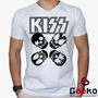 Imagem de Camiseta Kiss 100% Algodão Banda de Rock Geeko
