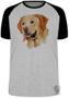 Imagem de Camiseta  Labrador Caramelo Blusa Plus Size extra grande adulto ou infantil