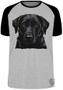 Imagem de Camiseta  Labrador Preto Blusa Plus Size extra grande adulto ou infantil
