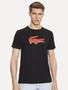 Imagem de Camiseta Lacoste Masculina Jersey Sport 3D Red Logo Preta