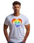 Imagem de Camiseta LGBT orgulho gay mãos dadas arco íris M08