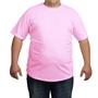 Imagem de camiseta lisa slim básica unissex gola redonda tecido premium plus size cor rosa