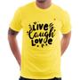 Imagem de Camiseta Live Laugh Love - Foca na Moda