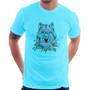 Imagem de Camiseta Lobo e Flores - Foca na Moda