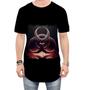 Imagem de Camiseta Longline Biohazard Perigo Biológico Stay Away 6