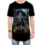 Imagem de Camiseta Longline Bruxa Caveira Halloween 15