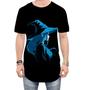 Imagem de Camiseta Longline Bruxa Halloween Azul Festa 12