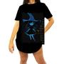 Imagem de Camiseta Longline Bruxa Halloween Azul Festa 6