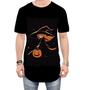 Imagem de Camiseta Longline Bruxa Halloween Laranja Festa 1