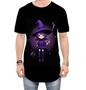 Imagem de Camiseta Longline Bruxa Halloween Púrpura Festa 1