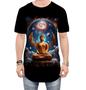 Imagem de Camiseta Longline Buda Universo Lótus Imortalidade 8