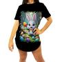 Imagem de Camiseta Longline Coelhinho da Páscoa Traço Infantil 18