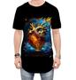 Imagem de Camiseta Longline Coração de Ouro Líquido Gold Heart 8