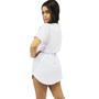 Imagem de Camiseta Longline Feminina Camisa Oversized Treino Academia