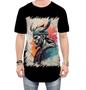 Imagem de Camiseta Longline Guerreiro Viking Nórdico Tribo 3