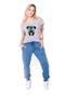 Imagem de Camiseta Longline Kruger's Concept Pug Dj - Feminino - M - Mescla