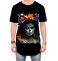 Imagem de Camiseta Longline La Catrina Mexicana Dama Esqueleto 11