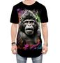 Imagem de Camiseta Longline Macaco Monkey Ilustrado Vetor 5