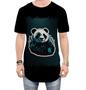 Imagem de Camiseta Longline Panda Com Roupa Estilosa 7