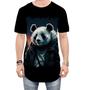 Imagem de Camiseta Longline Panda Com Roupa Estilosa 8