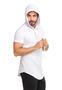 Imagem de Camiseta Longline Plus Size Manga Curta com Capuz Wooks C14plusn
