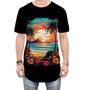 Imagem de Camiseta Longline Praia Paradisíaca Vintage 15