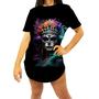 Imagem de Camiseta Longline Rainha Mexicana Dama Esqueleto 2