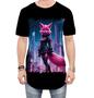 Imagem de Camiseta Longline Raposa Humanóide Vaporwave 5