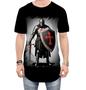 Imagem de Camiseta Longline Templário Medieval Cruzadas 5