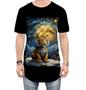 Imagem de Camiseta Longline Tigre Noite Estrelada Van Gogh 1